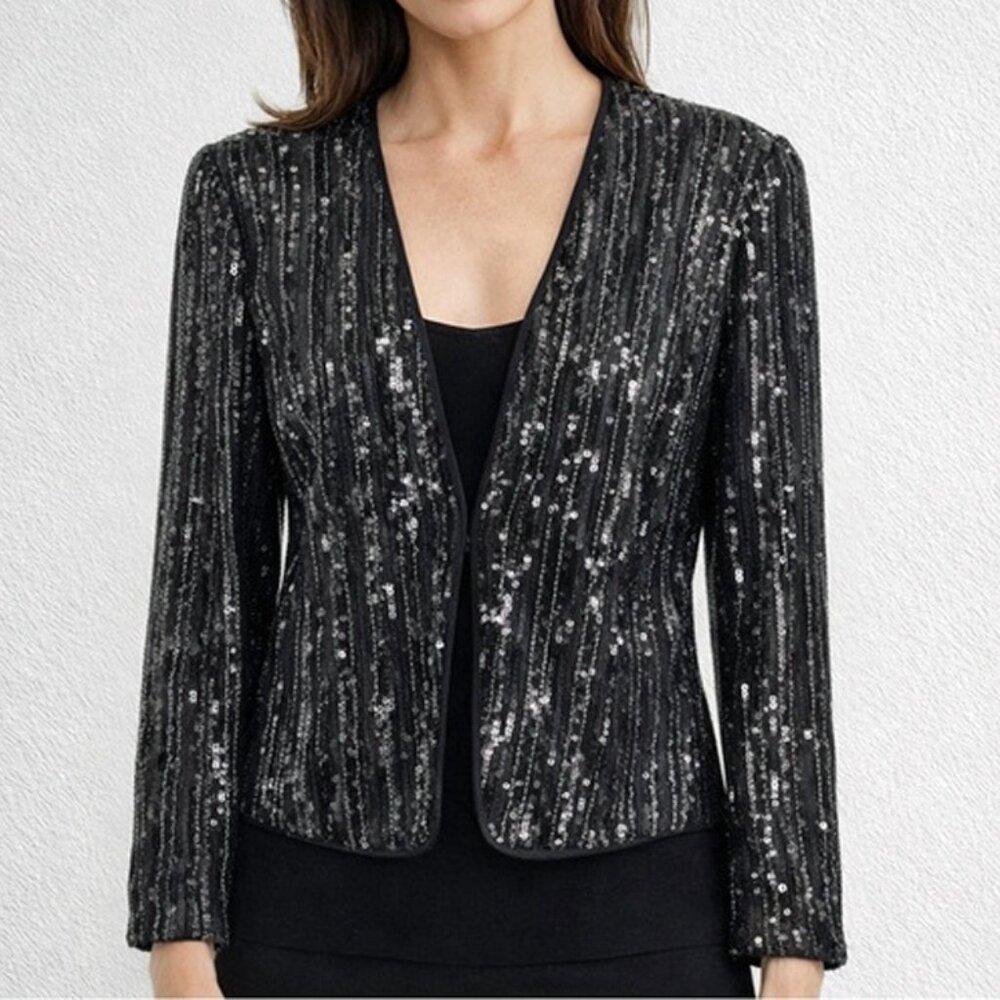 Cache Cropped Sequins Jacket - image 1